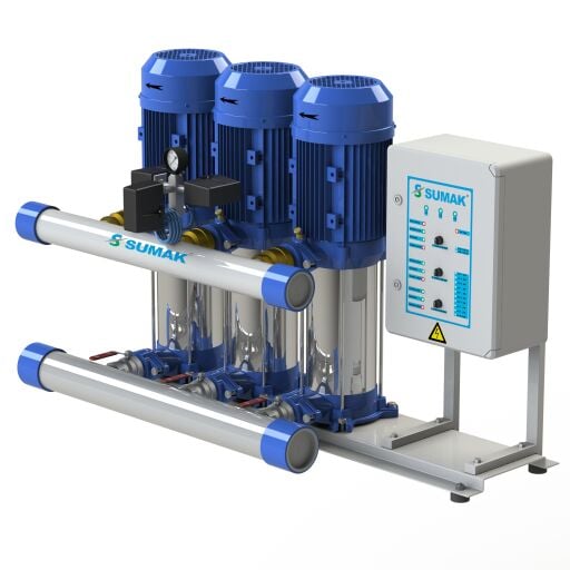 Noril Fanlı Üç Pompalı Hidroforlar