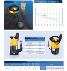 Alarko MC 750 E Drenaj Dalgıç Pompa 1 HP