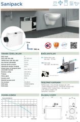 Sanipack Foseptik Tahliye Cihazı WC + 3 Ünite  - 12 LT