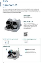 Sanicom 2 Atık Su Tahliye Cihazı 2 Ünite 34 lt Hacim