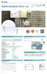 Sanicondens Eco - 2,2 LT Hazneli - Yoğuşma Suyu Pom. (kombi ve klima)