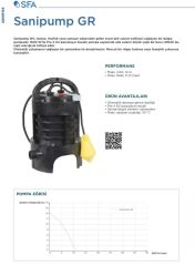 Sanipump GR Par. Bıçaklı Dalgıç Pompa 2 HP 220 Volt