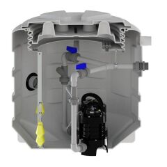 SFA Sanihydro  Sanifos 610 2VX S İkili Foseptik Tahliye İstasyonu - 610 Litre - Vorteks-380V