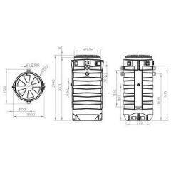 SFA Sanhydro Sanifos 1300 2VX S İkili Foseptik Tahliye İstasyonu - 1300 Litre