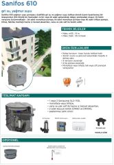 SFA Sanihydro Sanifos 610 1 SLD S Tekli Gri Su İstasyonu - 610 Litre