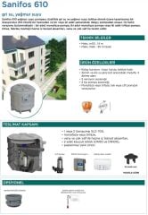 SFA Sanihydro Sanifos 610 2 SLD T Çiftli Gri Su İstasyonu - 610 Litre