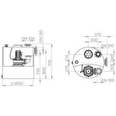 SFA Sanihydro Sanicubic 1 SC 4.0 T Atık Su Tahliye İstasyonu 480 Litre