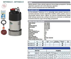 Sumak SDTV 40/2.5 Z Pas. Göv. Dalgıç Pompa 4 HP