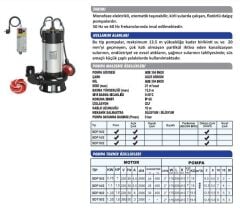 Sumak SDF14/2 Foseptik Pompası 1.5 HP