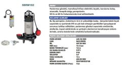 Sumak SBRM 15/2 Bıçaklı Foseptik Pompası 1.5 HP