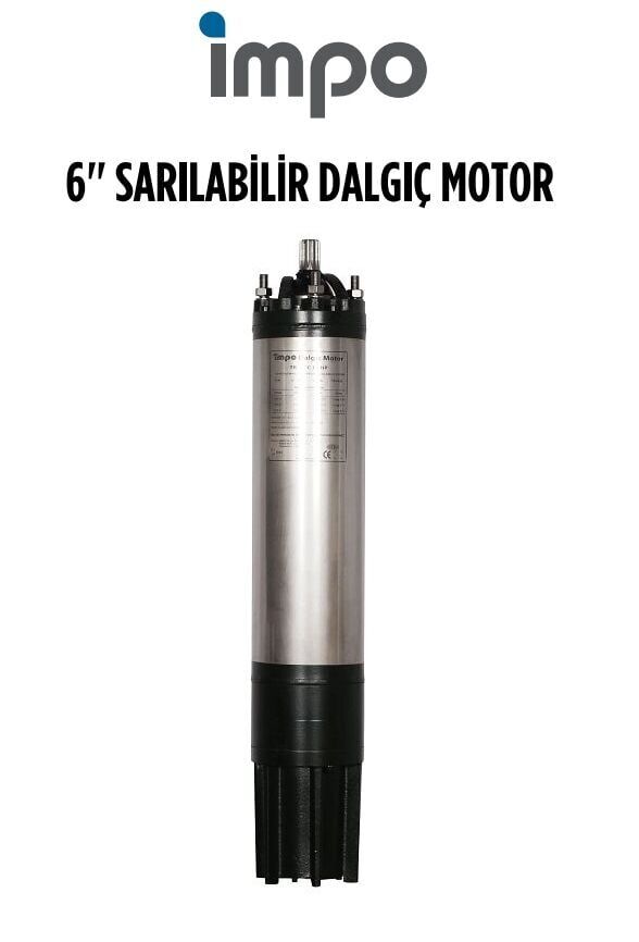 İmpo 6'' Dalgıç Pompa Motoru C Tipi Sarılabilir 15 HP 380V