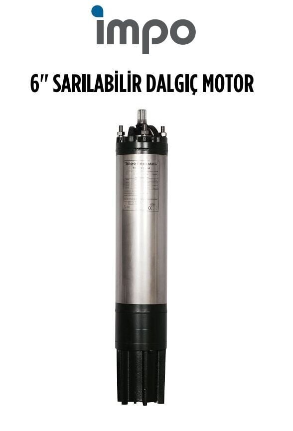 İmpo 6'' Dalgıç Pompa Motoru C Tipi Sarılabilir 12.5 HP 380V