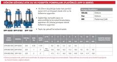 Etna EFP-15D Atık ve Foseptik Dalgıç Pompa 2 HP 220V