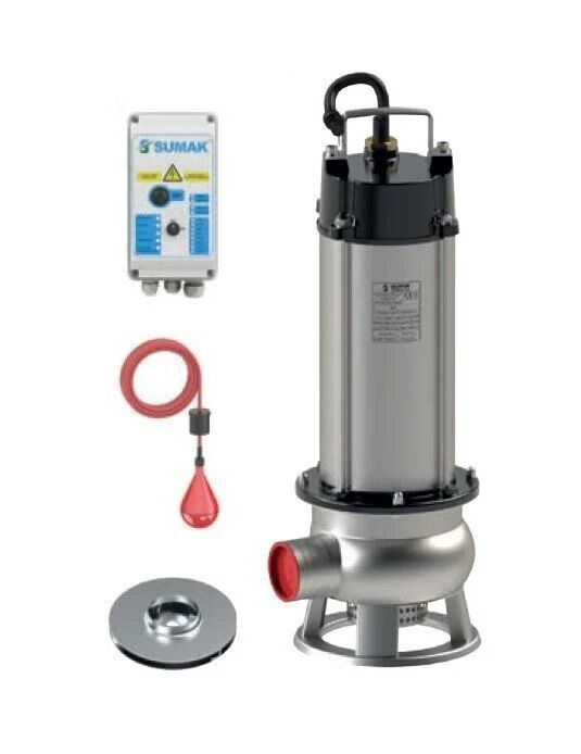 Sumak SDT 30/2 İnox Az Kirli Paslanmaz Drenaj Dalgıç Pompa 3 HP 380V