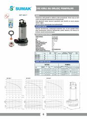 Sumak SDT 20/2-Y Az Kirli Drenaj Dalgıç Pompa 2.2 HP 380V