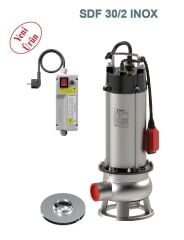 Sumak SDF 30/2 İnox Az Kirli Paslanmaz Drenaj Dalgıç Pompa 3 HP 220V