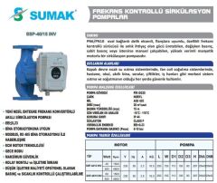 Sumak SSP INV 40/12 Fre. Kon. Sirkülasyon Pompası DN40