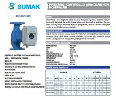 Sumak SSP INV 65/8 Fre. Kon. Sirkülasyon Pompası DN65