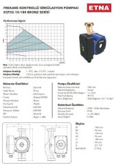 Etna ECP 32-10-180 Bronz Göv. Fre. Kon. Sirkülasyon Pom. 1 1/4''