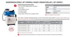 Etna Jet 100-24 ES Jet Hidrofor 24 LT Tanklı 1 HP 6 Kat 8 Daire
