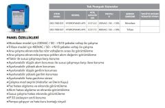 HYDROPAN2S-APS Tek Pompalı Hidrofor Panosu - 0,5 - 3 HP 220V - Etna
