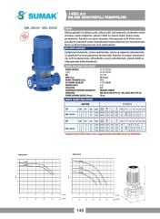 Sumak SML200/50 İnline Santrifüj Pompa DN50 - 1450 D/D - 1.5 KW