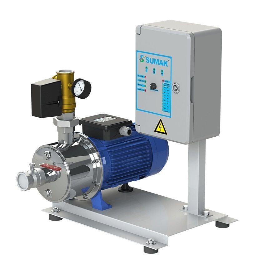Sumak SMINOX12A220/2 Tek Pom. Pas. Emişli Hidrofor 7 K-14 D - 2.2 HP - 220V