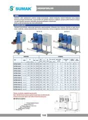 Sumak SHM8C 300/8 Üç Pom. Hidrofor 3x3 HP 10 Kat 76 Daire - 220V