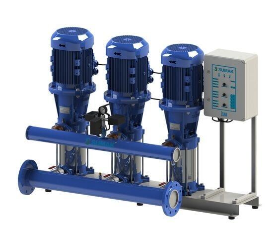 Sumak SHT34C1500/6 Üç Pom. Hidrofor 3x15 HP 14 Kat 390 Daire - 380V