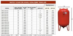Wates 100 LT Dikey Genleşme Tankı - 16 Bar