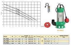 Troy Pompa HD 2000/2 Döküm Göv. Foseptik Dalgıç Pompa 1.8 HP