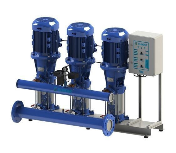 Sumak SHT24C1000/8 Üç Pom. Hidrofor 3x10 HP 17 Kat 228 Daire - 380V