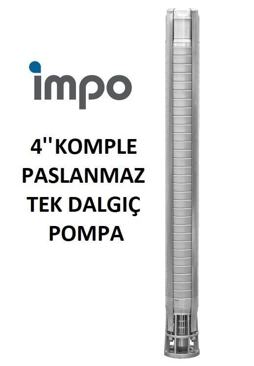 İmpo S4S 04/60 - 4'' Paslanmaz Tek Dalgıç Pompa 360 Mss - 7.5 HP