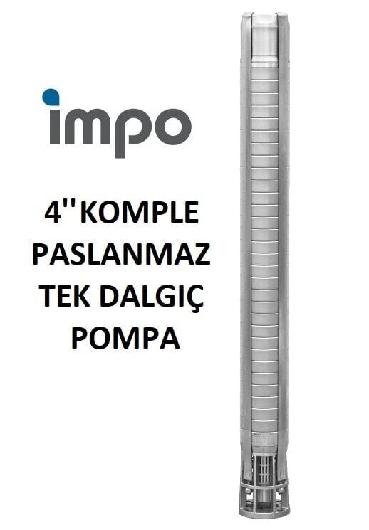 İmpo S4S 02/90 - 4'' Paslanmaz Tek Dalgıç Pompa 535 Mss - 5.5 HP
