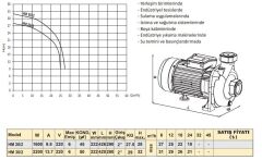 Troy Pompa HM 20/2 Santrifüj Pompa 2.2 HP 220V