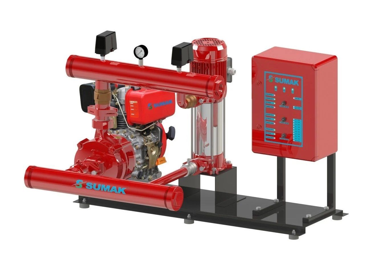Sumak SMKT 750/2 DJY İki Pom. Yangın Hidroforu 1x7.5 HP 1x1.8 HP 380V