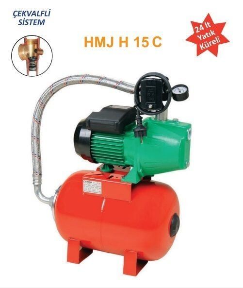 Troy Pompa HMJH 10 C Jet Hidrofor 24 LT Tanklı 4 Kat 4 Daire 0.85 HP