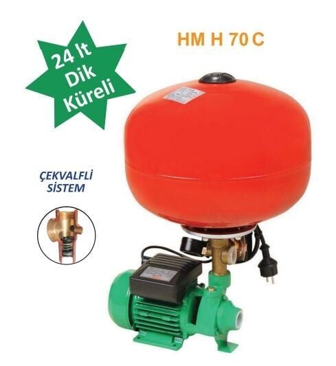 Troy Pompa HMH 70 C Periferik Hidrofor 24 LT Tanklı 2 Kat 2 Daire 0.85