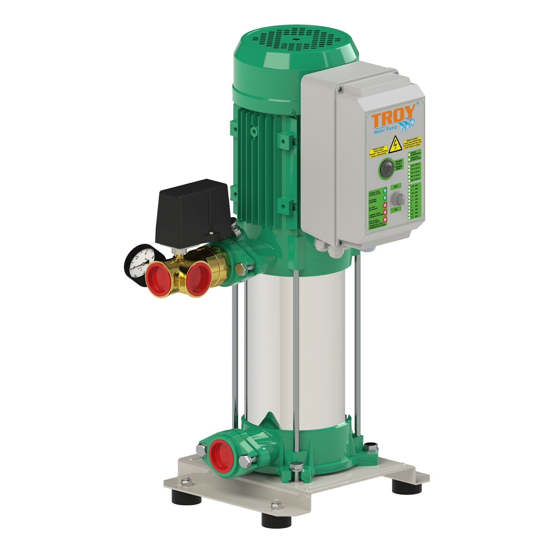 Troy Pompa HDHT8 A 3000/6 Tek Pom. Hidrofor 2.2 HP 14 Kat 16 Daire - 380V