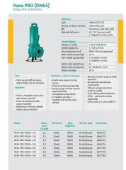 Wilo Rexa PRO-V08-428A/41T025X540/O Döküm Gövdeli Dalgıç Atık Su Pompası