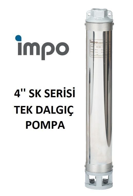 İmpo SK 404/40- 4'' Tek Dalgıç Pompa 268 Mss - 5 HP (Krom Başlıklı)