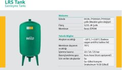 Wilo LRS 100 Genleşme Tankı - 10 Bar - 100 Litre