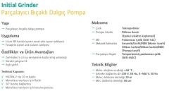 Wilo İnitial Grinder 7.20 T Bıçaklı Foseptik Pompa 380 V 1.5 HP