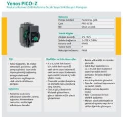 Wilo Yonos Pıco Z 25/0.5-6 180 Re Sirkülasyon Pompası