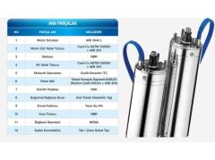 Alarko 4-SD 550 S Dalgıç Pompa Motoru 4'' 0.75 HP 220V