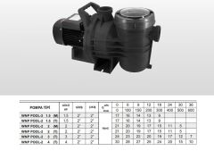 Winpo WNP POOL-1  Havuz Pompası -  1 1/2'' Giriş Çıkış  - 0.75 HP Monofaze