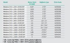Wilo Medana CH1-L.605-2/V/E/10T Yatay Çok Kademeli Santrifüj Pompa
